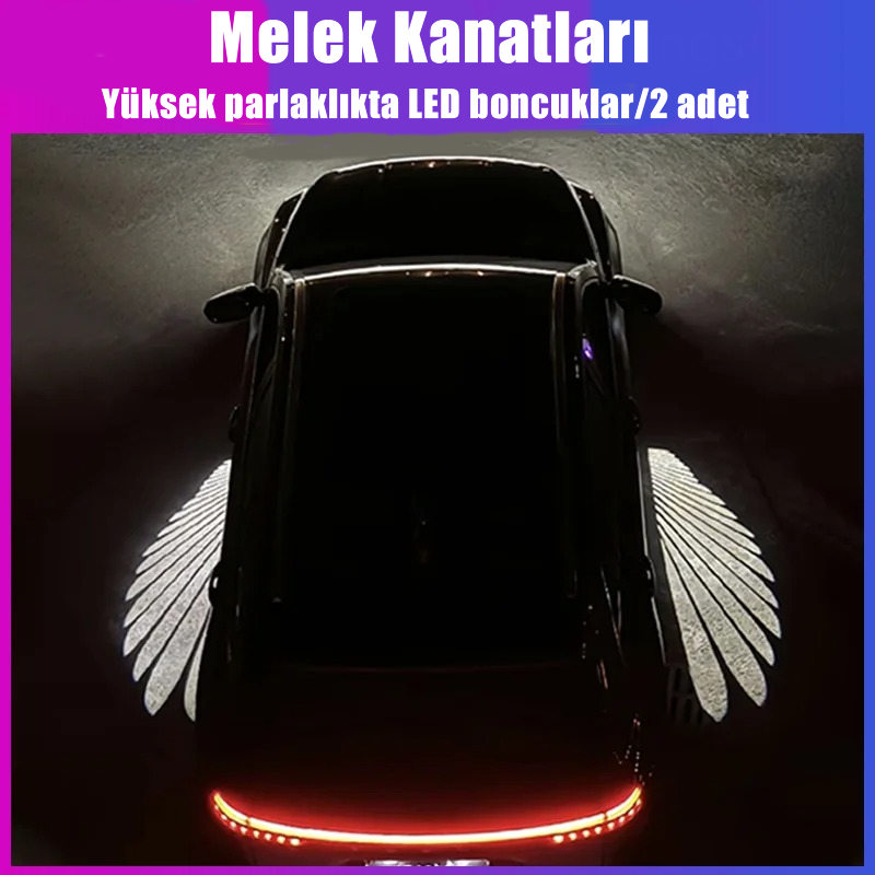 DazzleStore Evrensel Melek Kanatlı Led Işığı